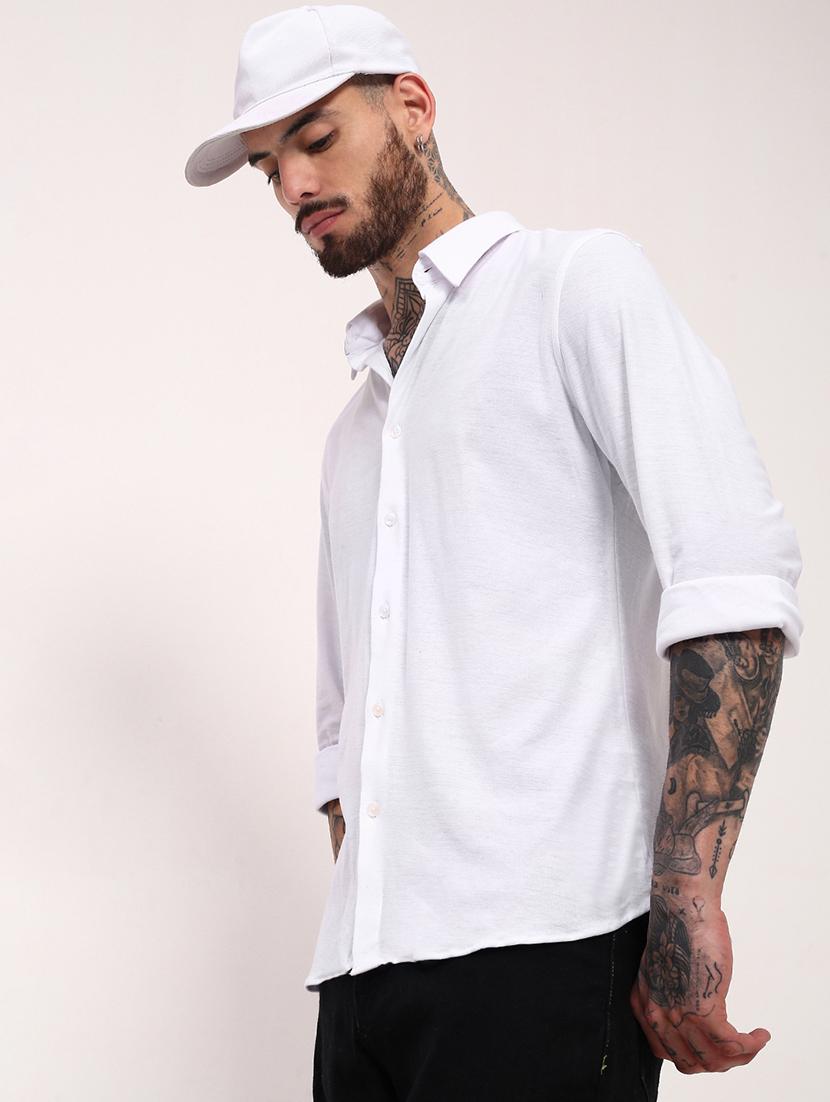 men solid long sleeves casual shirt - 21696388 -  Standard Image - 1