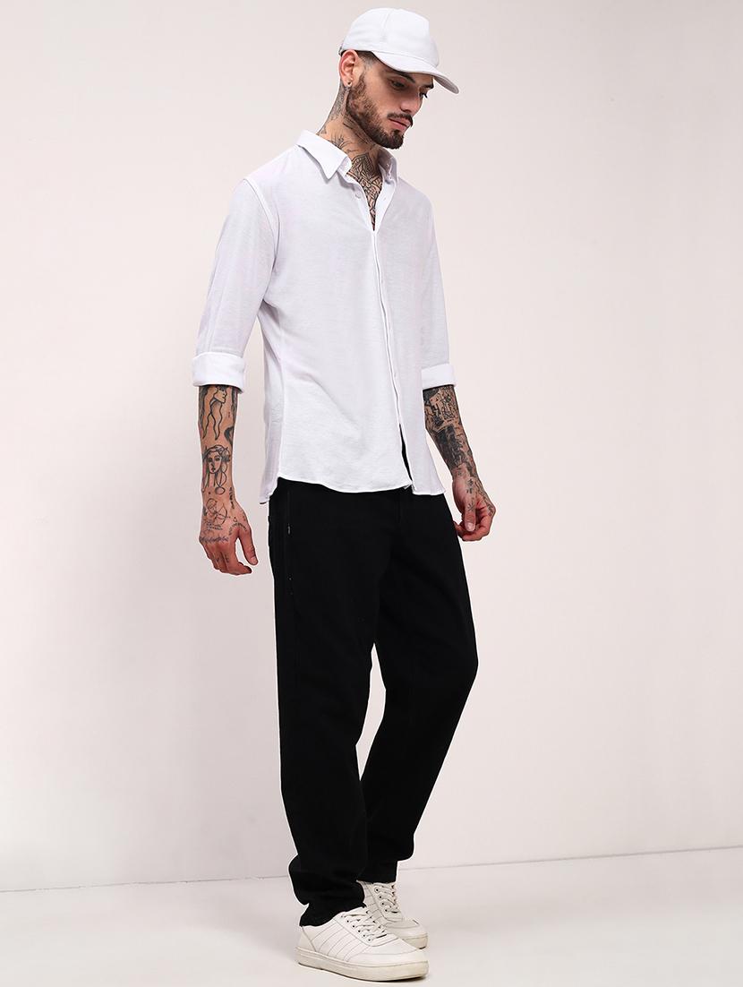 men solid long sleeves casual shirt - 21696388 - Standard Image - 4