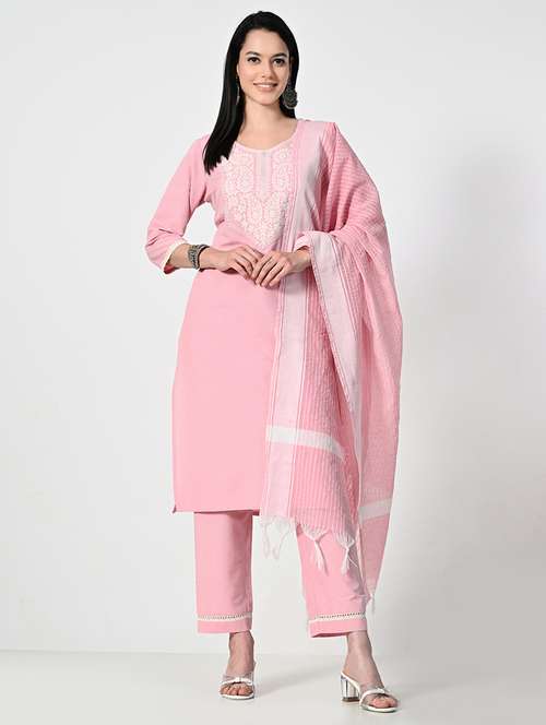 women embroidered kurta pant set with duaptta - 21696492 - Standard Image - 0