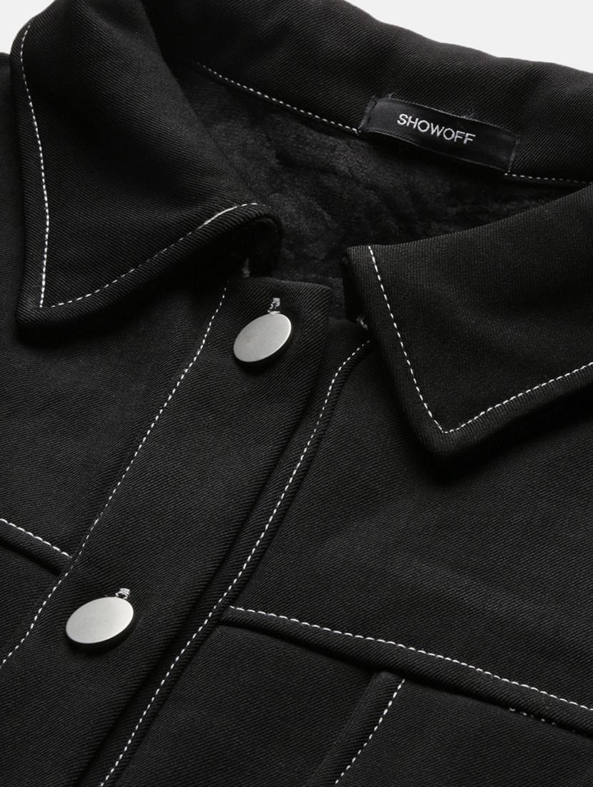 women black solid long sleeve summer jacket - 21696499 - Standard Image - 6