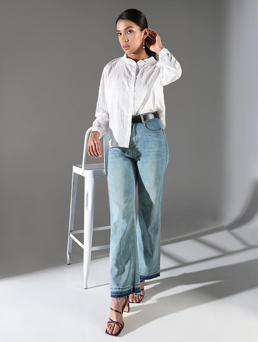 women white long sleeve regular shirt - 21696519 - Standard Image - 4