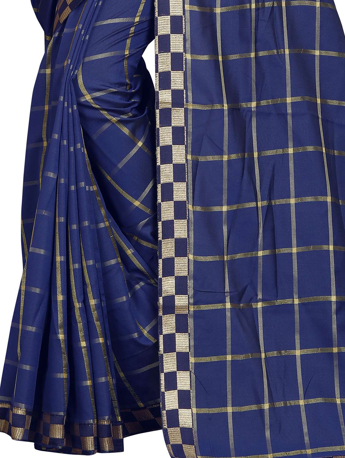 women checkered bordered saree  - 21696792 -  Standard Image - 4