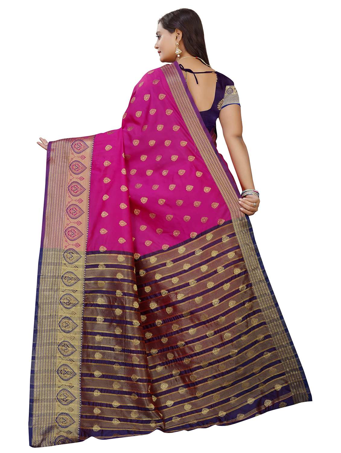 women self design zari bordered saree - 21696837 -  Standard Image - 1