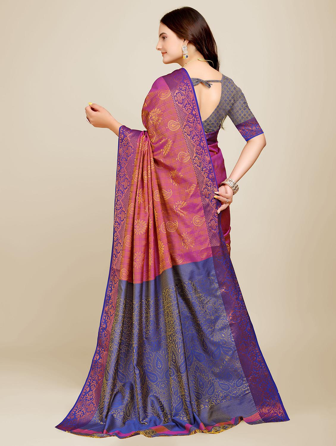 women self design bordered saree - 21696863 - Standard Image - 1