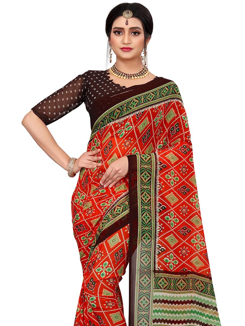 women red printed saree - 21696884 -  Standard Image - 1