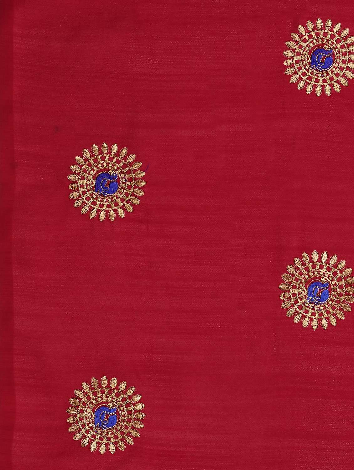 women red embroidered saree - 21696921 -  Standard Image - 4