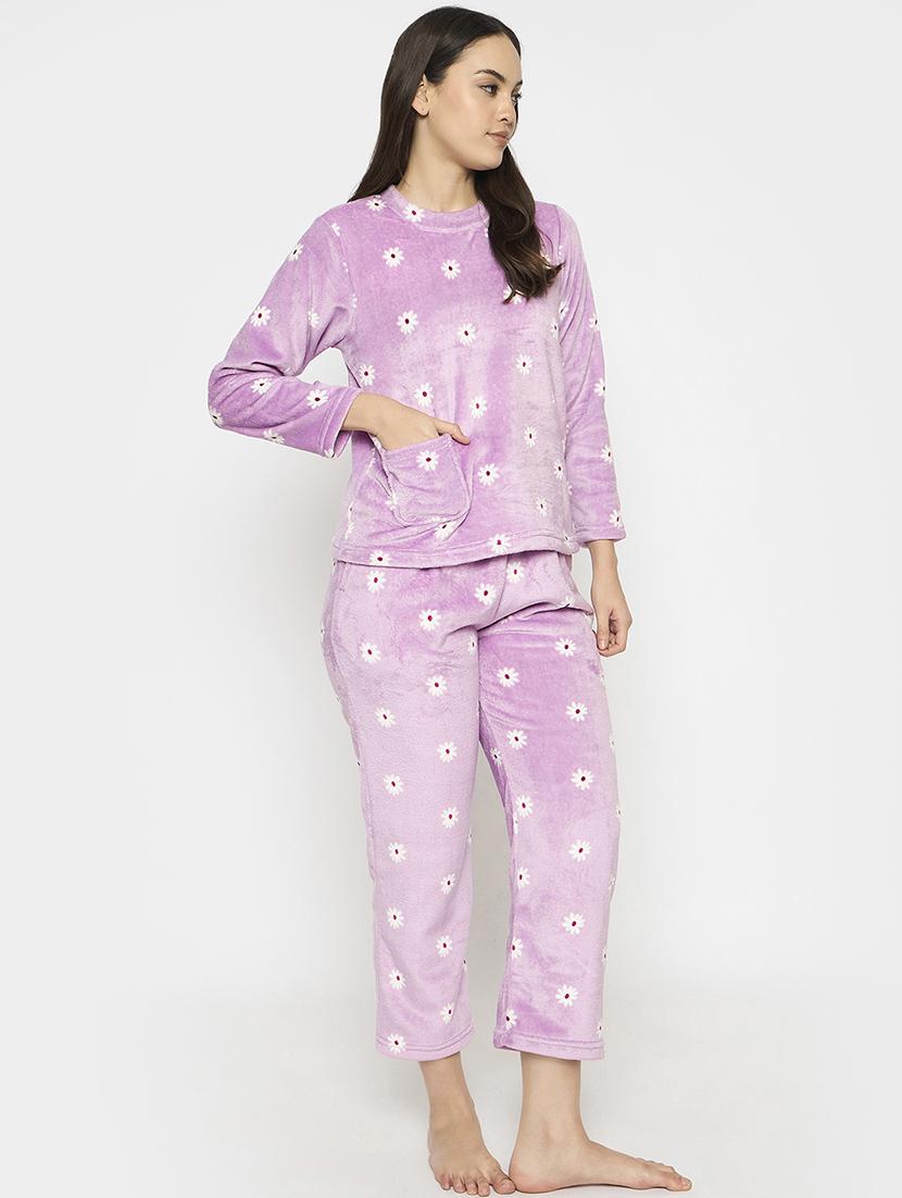 women floral round neck nightwear pyjama set - 21696937 - Standard Image - 4