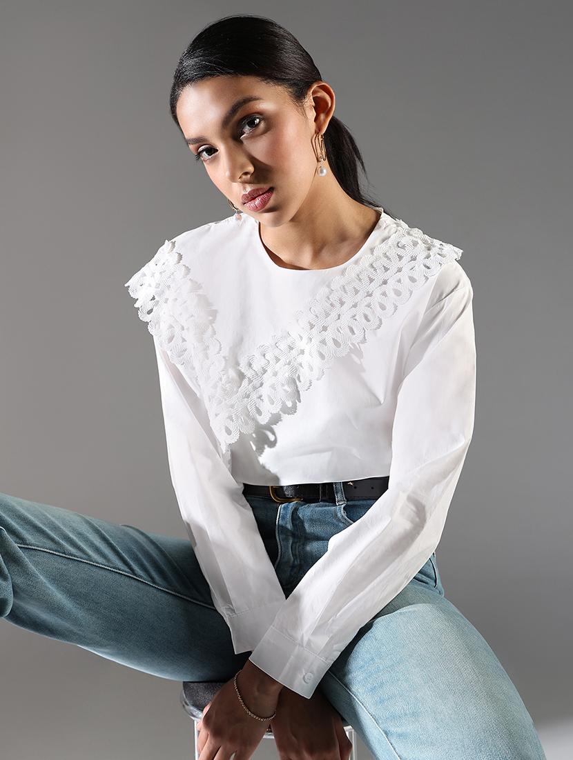 women white solid long sleeve top - 21697010 - Standard Image - 1