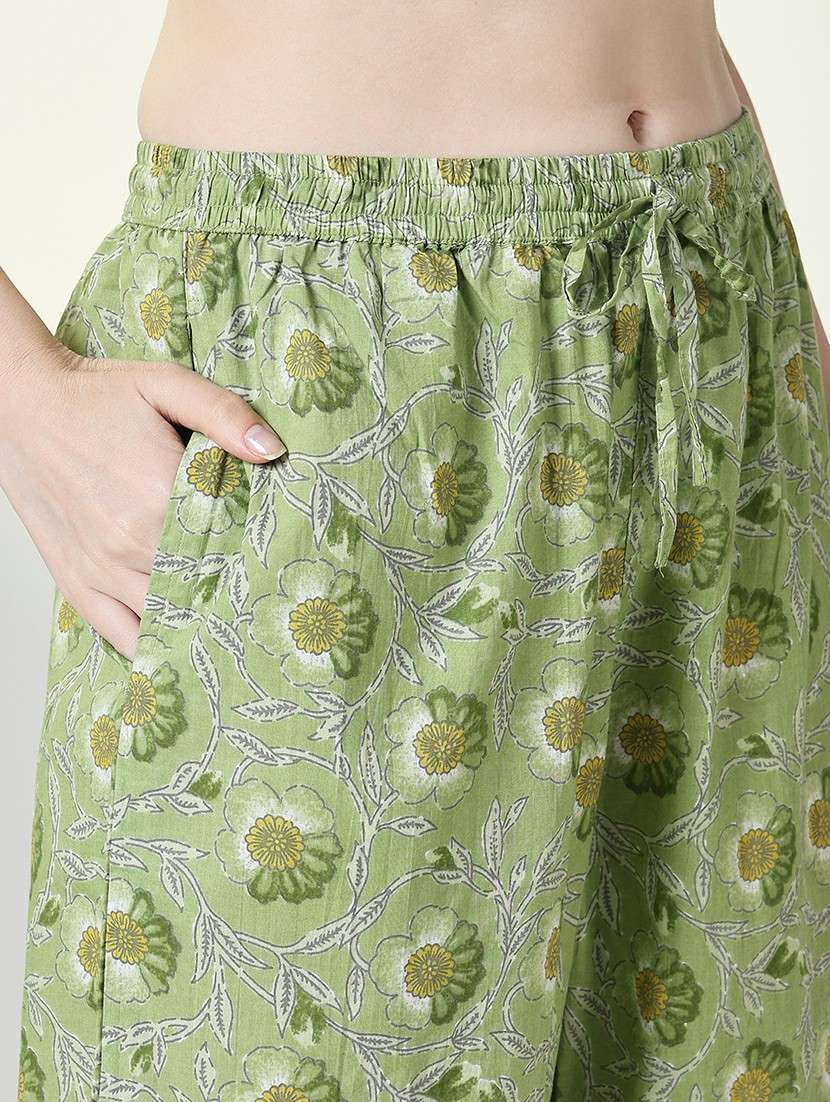 women floral printed sleeveless kurta pant set - 21697054 -  Standard Image - 6