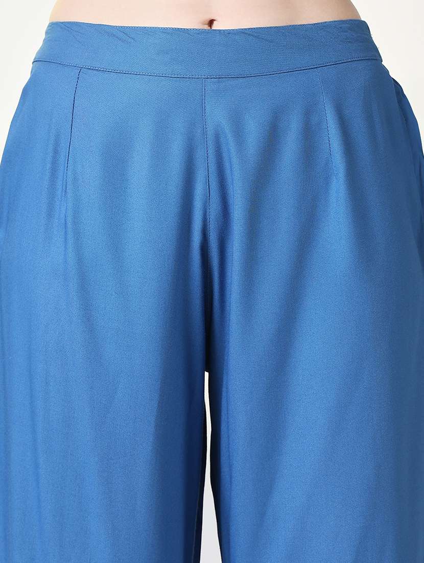 women solid slit sleeve kurta pant set - 21697065 -  Standard Image - 6