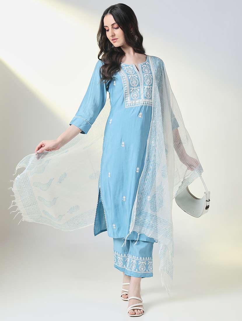 women embroidered kurta pant set with dupatta - 21697070 - Standard Image - 1