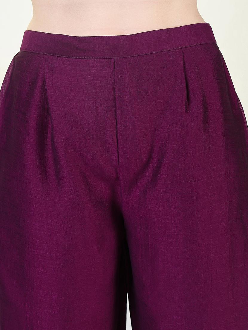women purple sleeveless kurta pant with dupatta set - 21697089 - Standard Image - 6