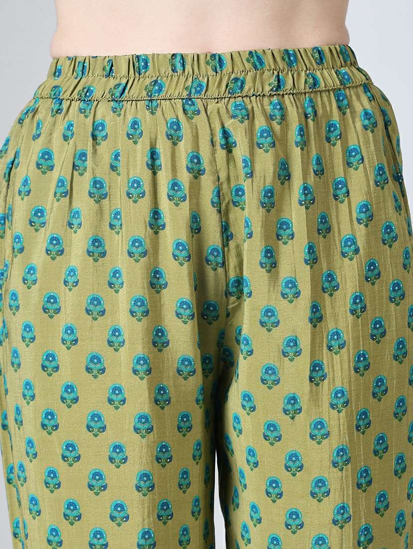 women green printed ethnic co-ord set - 21697090 -  Standard Image - 6