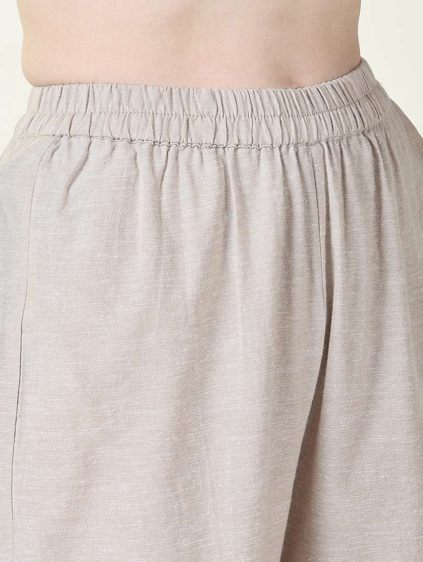 women embroidered three quarter sleeve kurta pant set - 21697092 -  Standard Image - 6