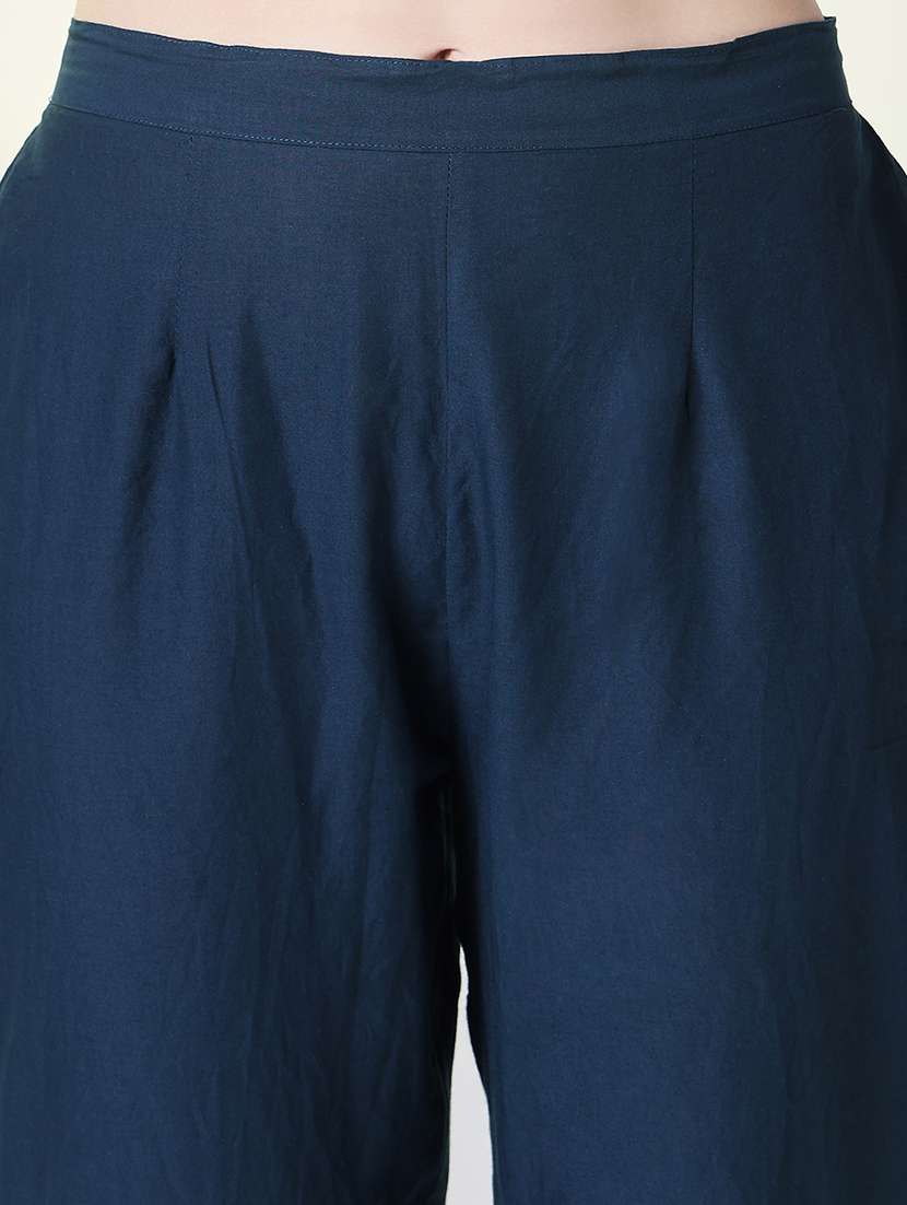 women blue printed sleeveless kurta pant with dupatta set - 21697093 -  Standard Image - 6