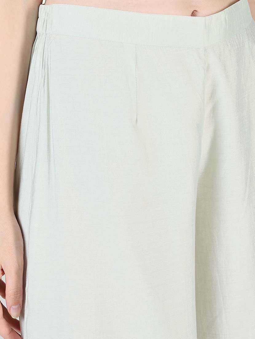 women solid long sleeve kurta palazzo set with dupatta - 21697095 -  Standard Image - 6