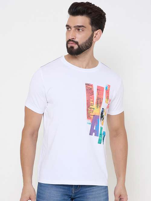 men front print short sleeve t-shirt - 21697123 -  Standard Image - 0