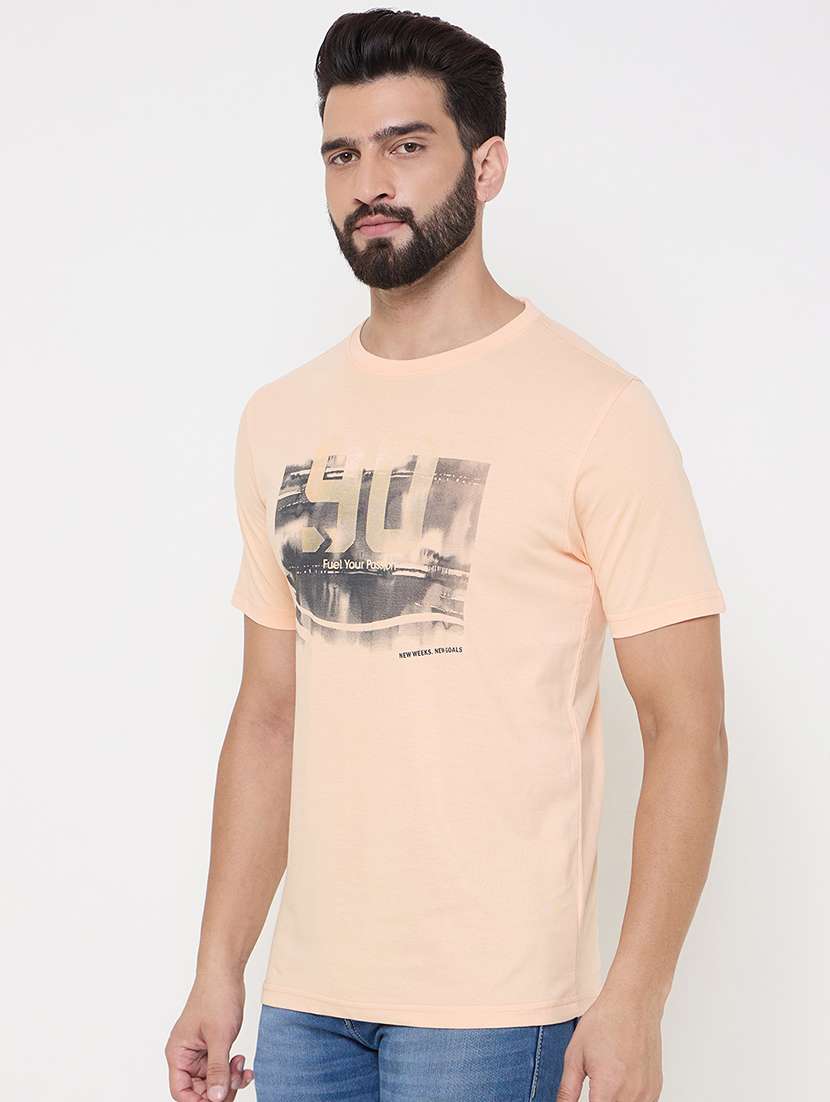 men chest print short sleeve t-shirt - 21697130 -  Standard Image - 1