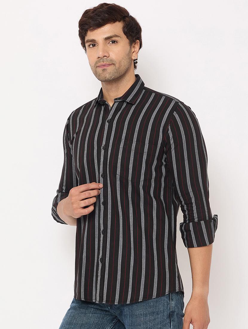 black cotton casual shirt - 21697413 -  Standard Image - 1