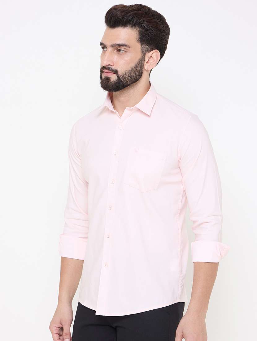 men solid long sleeve casual shirt - 21697416 -  Standard Image - 1