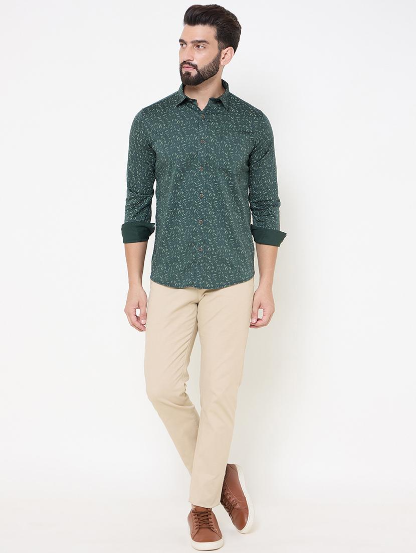 men printed long sleeve casual shirt - 21697417 - Standard Image - 4