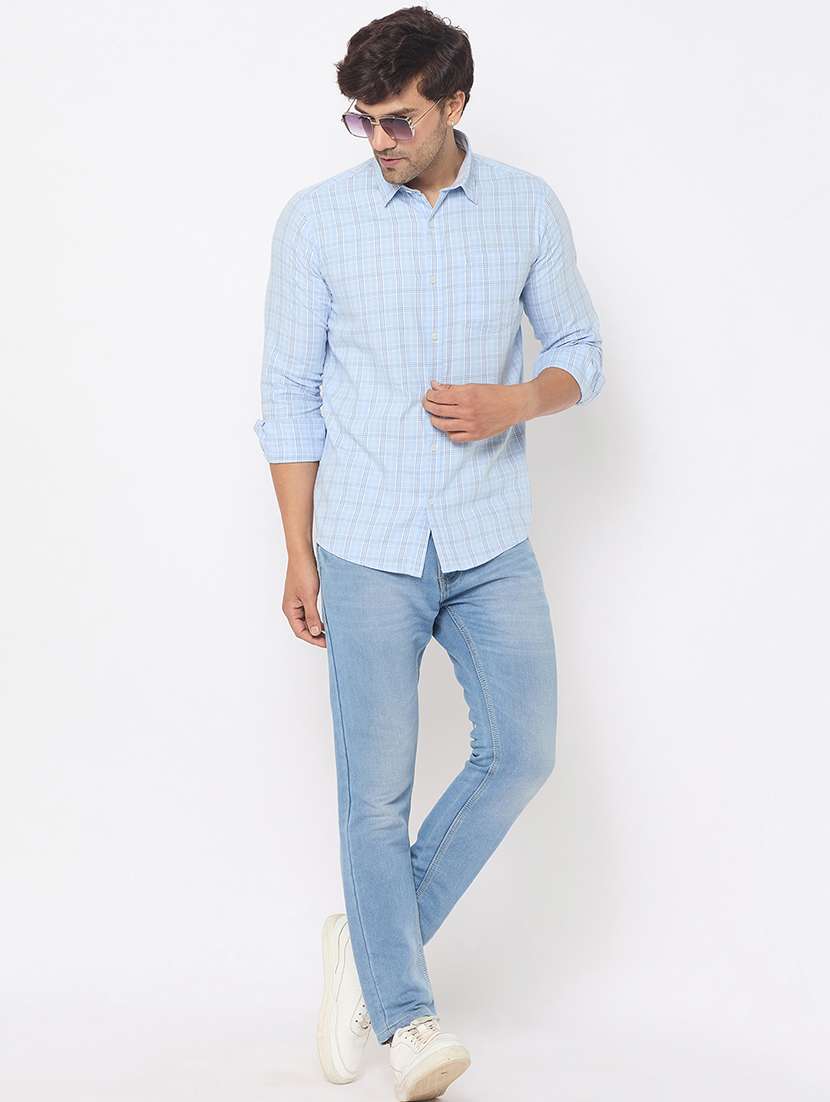 men checkered long sleeve casual shirt - 21697427 -  Standard Image - 4