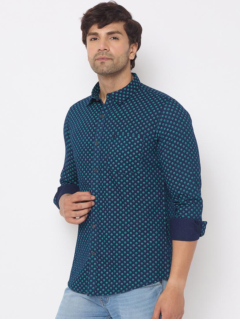men printed long sleeve casual shirt - 21697430 - Standard Image - 1