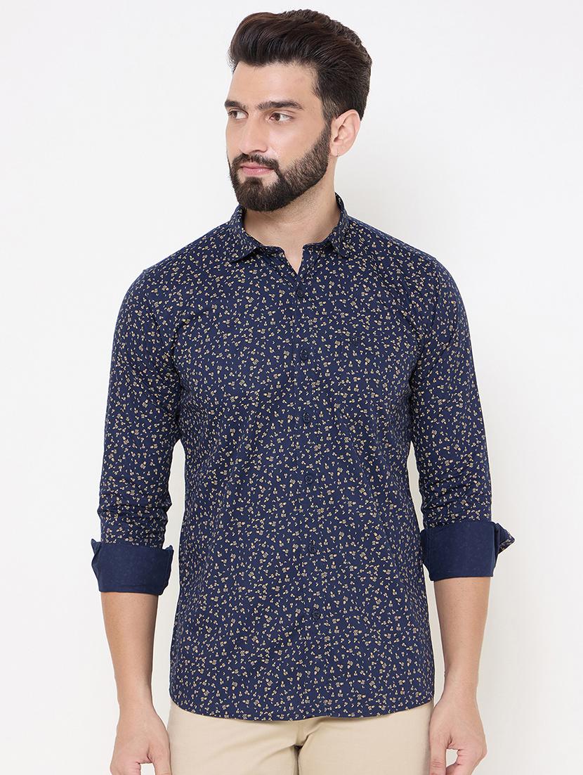 blue cotton casual shirt - 21697435 -  Zoom Image - 0