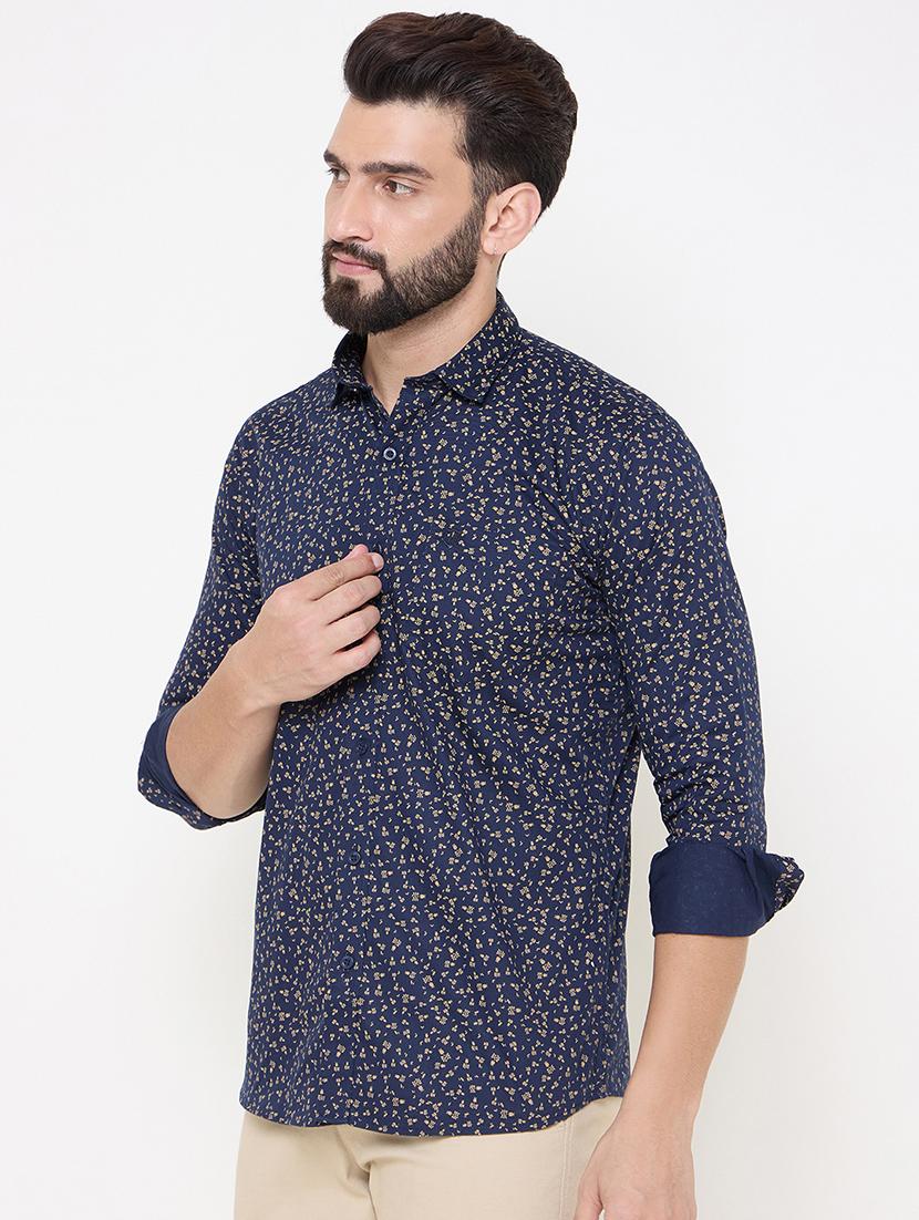 blue cotton casual shirt - 21697435 - Standard Image - 1