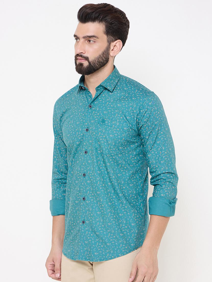 blue cotton casual shirt - 21697437 - Standard Image - 1