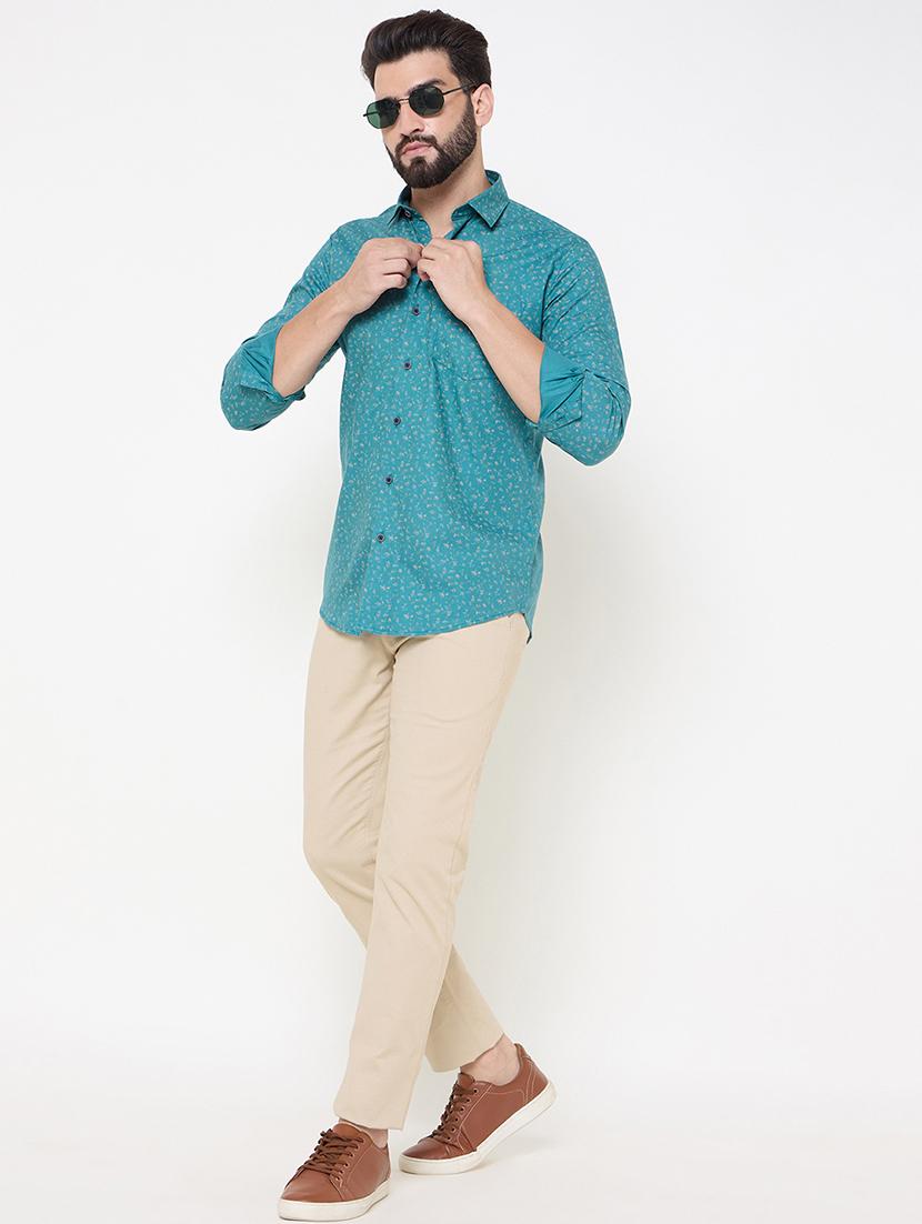 blue cotton casual shirt - 21697437 - Standard Image - 4