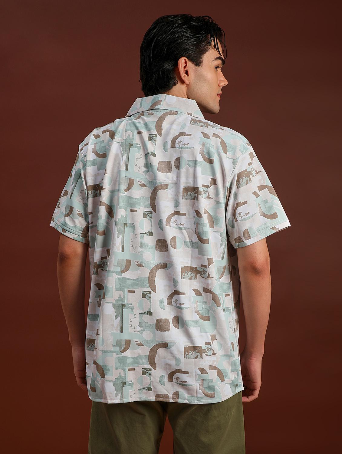 sage green cotton casual shirt - 21697608 - Standard Image - 4