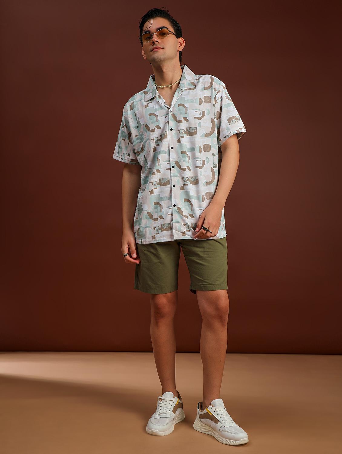 sage green cotton casual shirt - 21697608 - Standard Image - 6