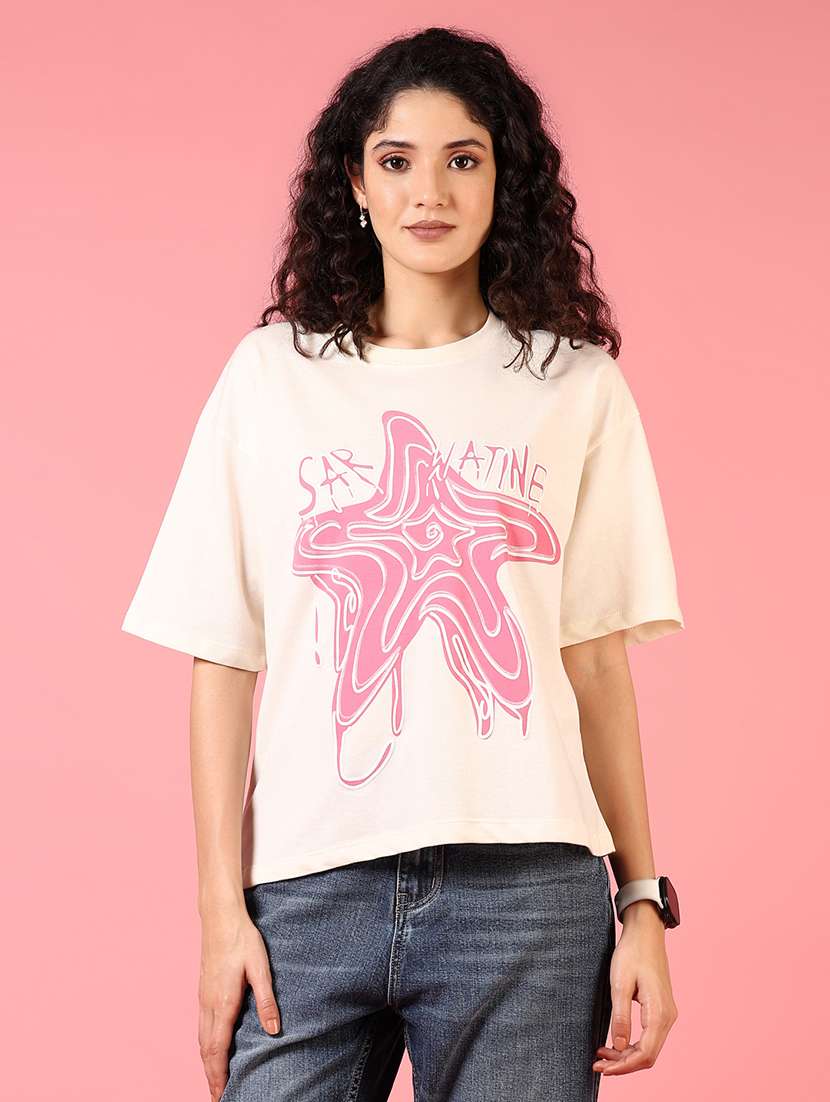 women front printed short sleeve t-shirt