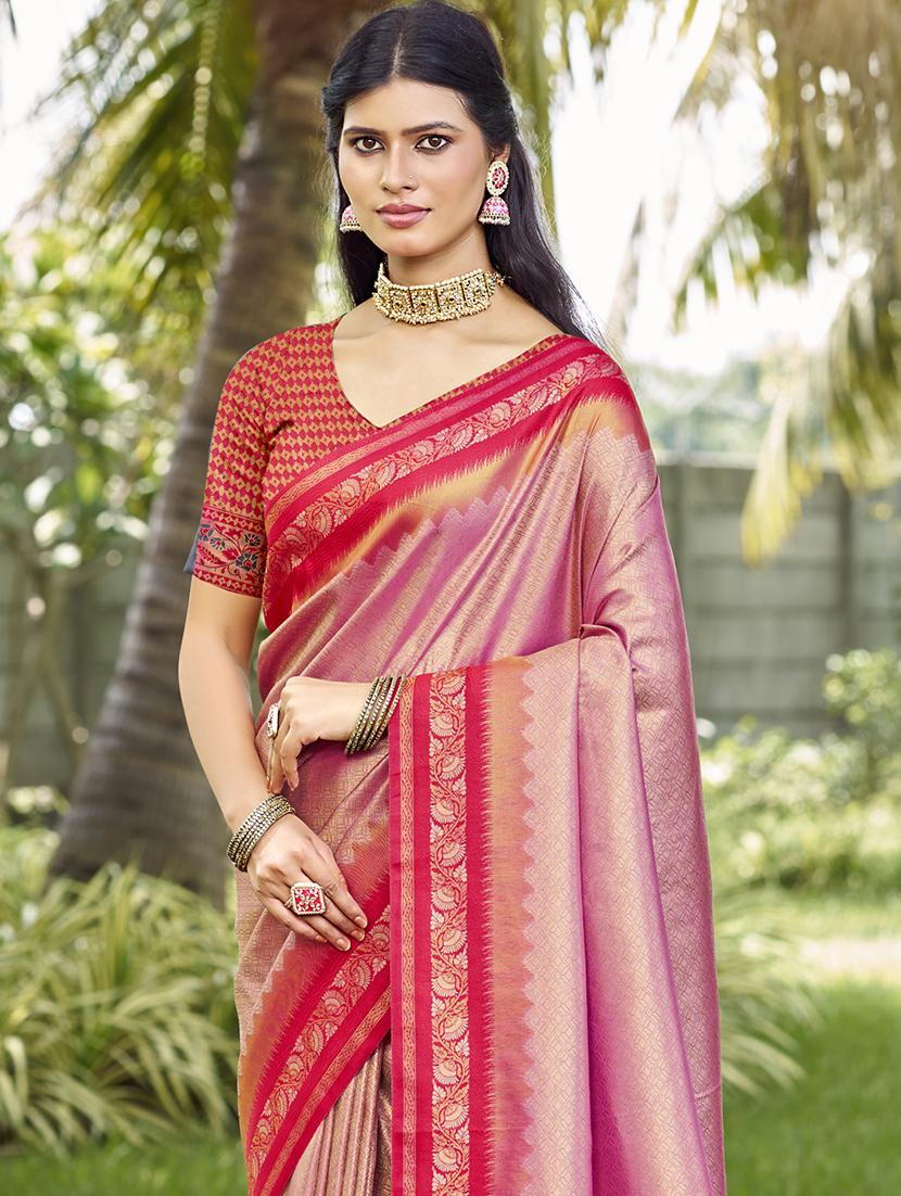women self design kanjivaram saree with blouse - 21697804 - Standard Image - 1