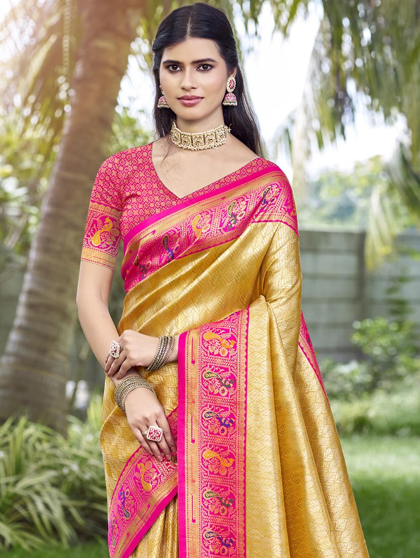 women self design kanjivaram saree with blouse - 21697810 -  Standard Image - 1