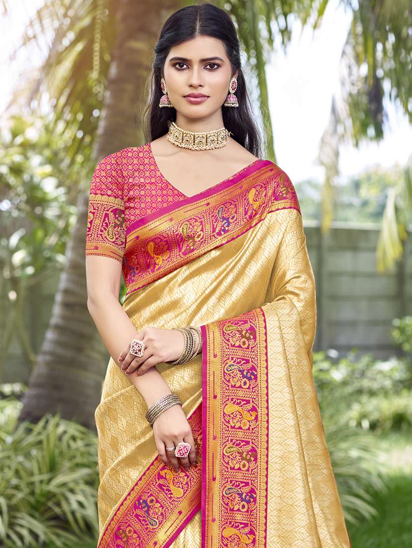 women self design kanjivaram saree with blouse - 21697811 - Standard Image - 1