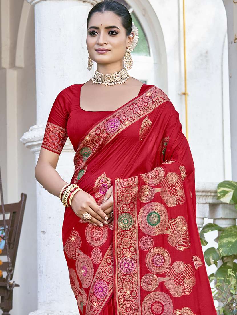 women self design banarasi saree with blouse - 21697818 -  Standard Image - 1