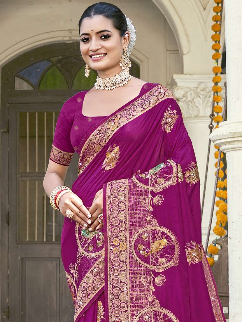 women self design banarasi saree with blouse - 21697822 -  Standard Image - 1