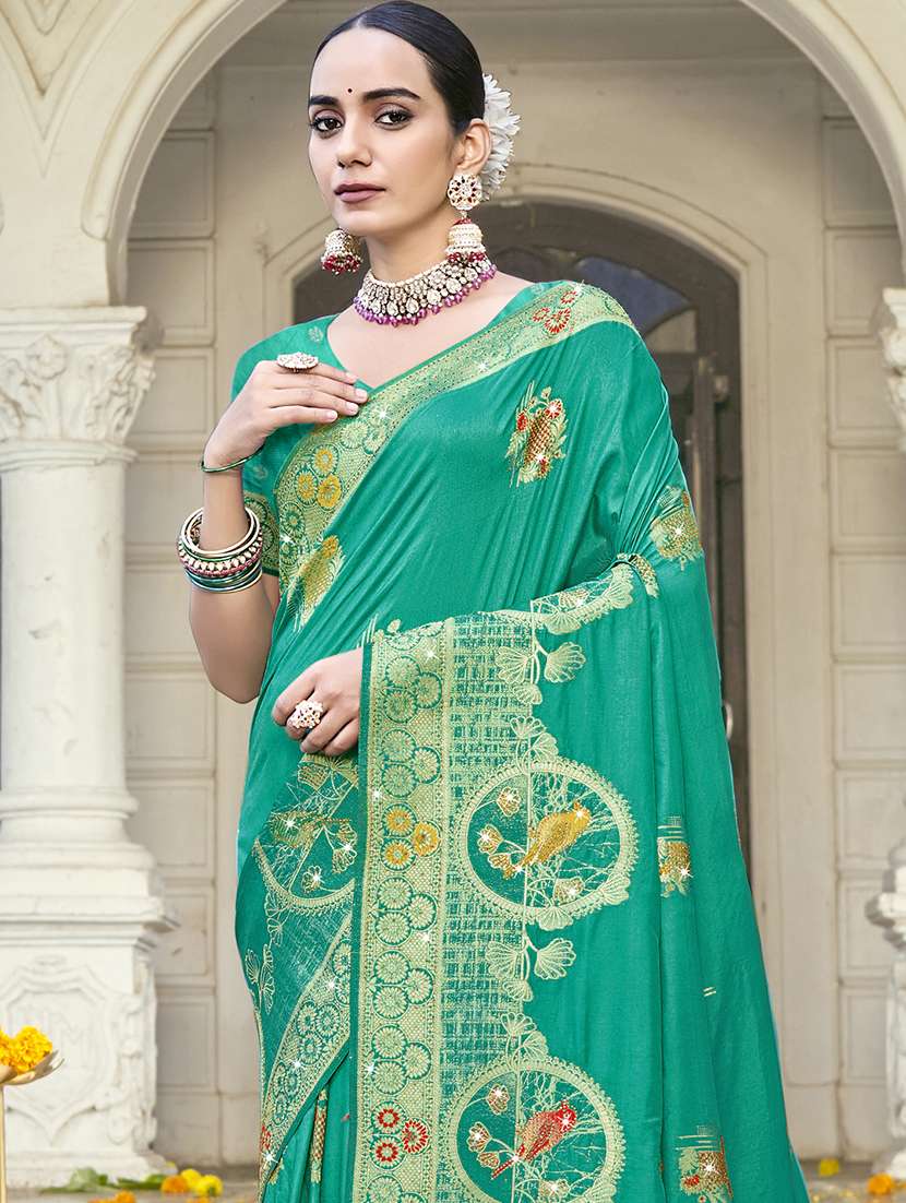 women self design banarasi saree with blouse - 21697823 -  Standard Image - 1