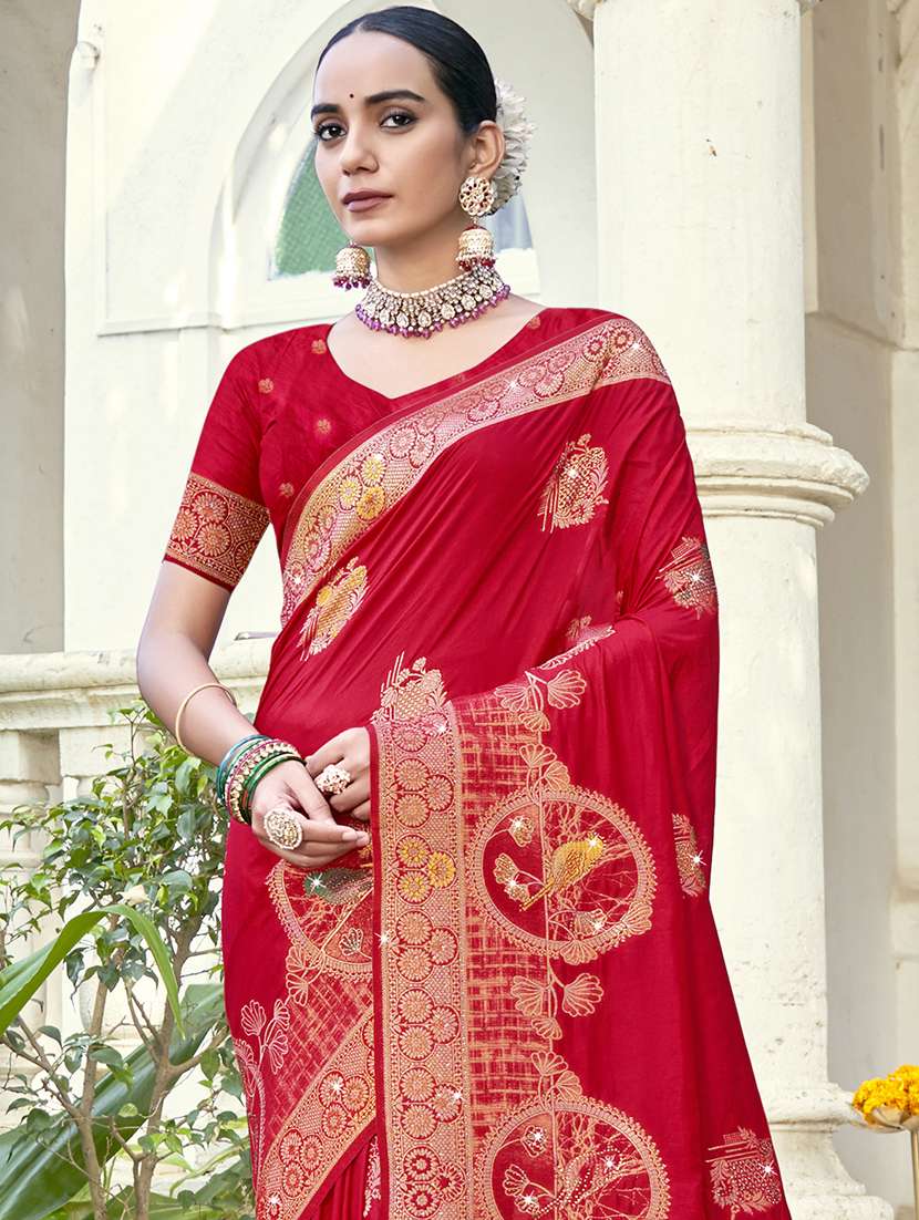 women self design banarasi saree with blouse - 21697824 -  Standard Image - 1