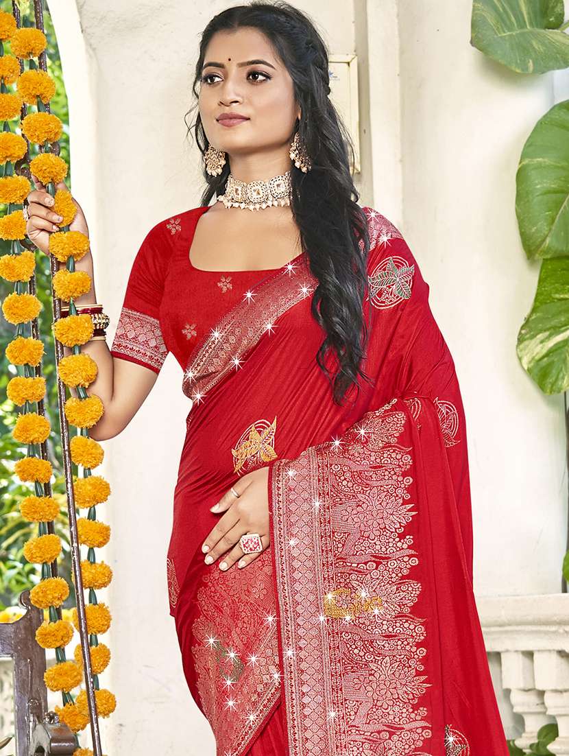 women self design banarasi saree with blouse - 21697832 -  Standard Image - 1