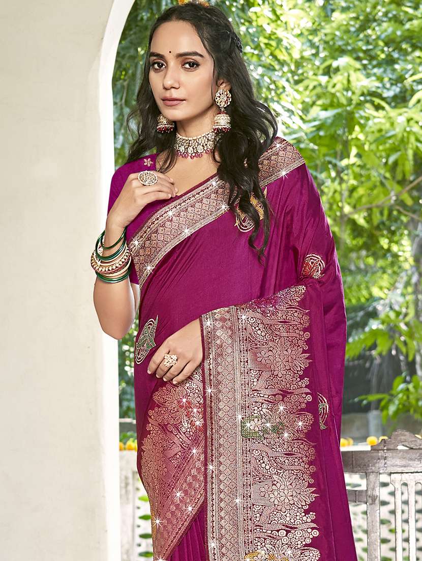 women self design banarasi saree with blouse - 21697834 -  Standard Image - 1