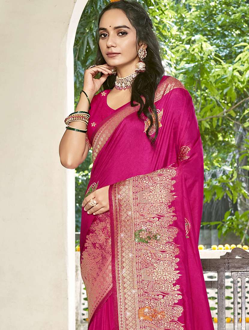 women self design banarasi saree with blouse - 21697836 -  Standard Image - 1