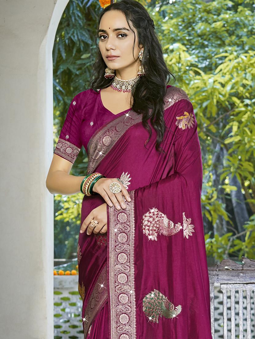 women self design banarasi saree with blouse - 21697847 -  Standard Image - 1