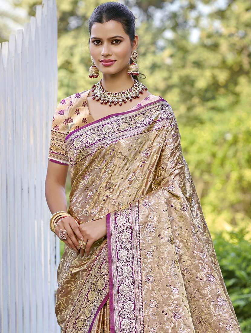 women self design banarasi saree with blouse - 21697875 -  Standard Image - 1