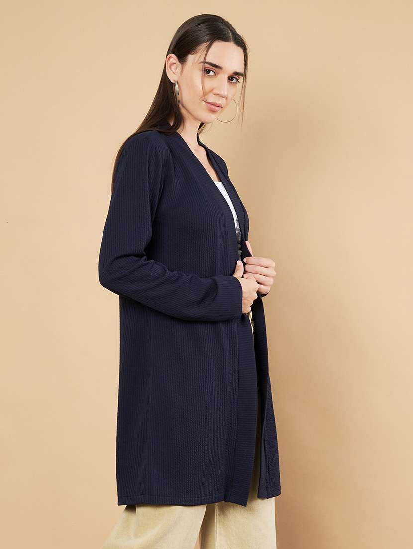 women solid long sleeve shrug - 21697967 -  Standard Image - 1