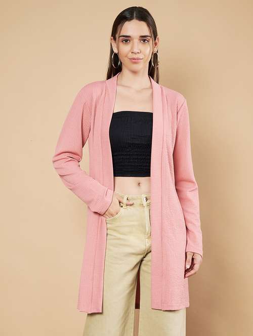 women solid long sleeve shrug - 21697968 -  Standard Image - 0