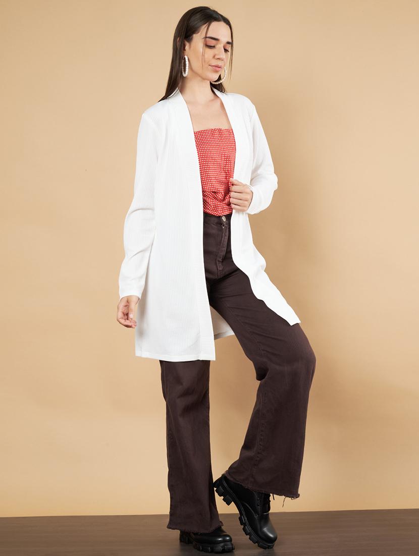 women solid long sleeve shrug - 21697970 - Standard Image - 4