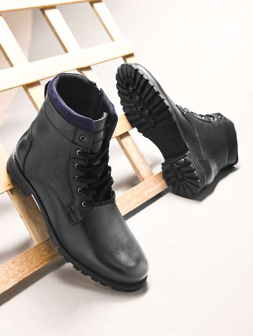 men black lace up boots - 21698008 -  Standard Image - 0